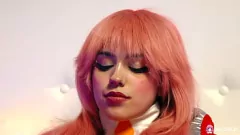 play Anime Rihanna Black's Intenso en solitario con un juguete rosa